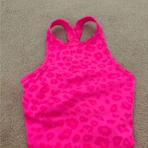 BEYOND YOGA ! Pink Leopard Print Tank Top